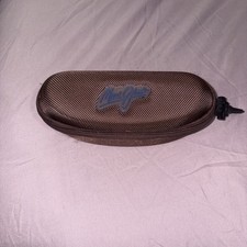 Maui Jim Semi Hard Brown Sunglasses Case with Clip Zippered Original Real Pics