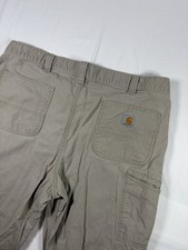 Carhartt Men's 40x32 Rugged Flex Relaxed Fit Canvas Work Pants Tan 102291-232