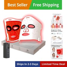 Infrared Red Light Therapy Mask: High Power for Glowing Skin   Ultra-Thin 1.8...