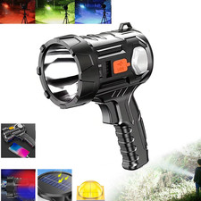 Solar/USB Super Bright Rechargeable LED Spotlight Flashlight Searchlight Camping