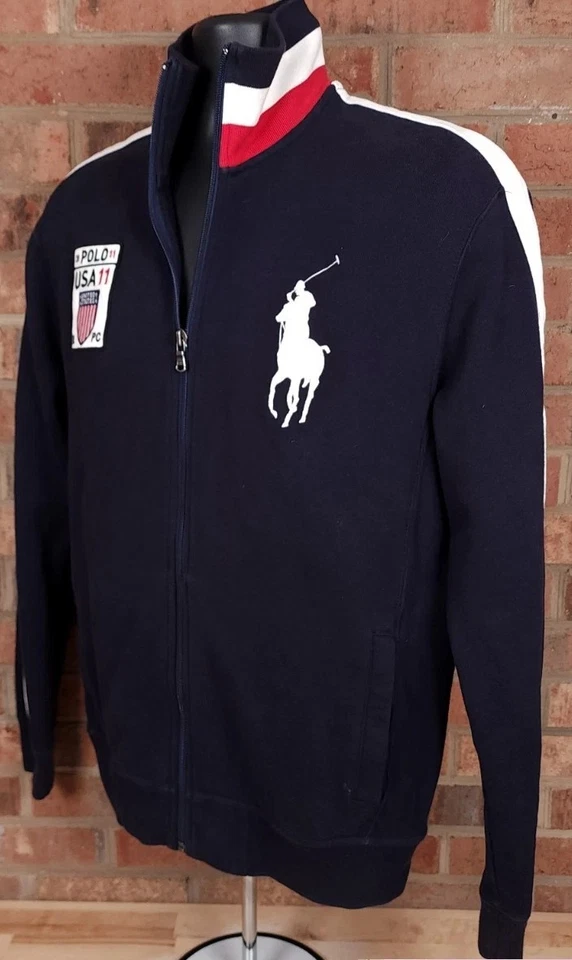 Куртка спортивная Polo Ralph Lauren средняя мужская олимпийская США большой пони на молнии RLPC - Изображение 2 из 4