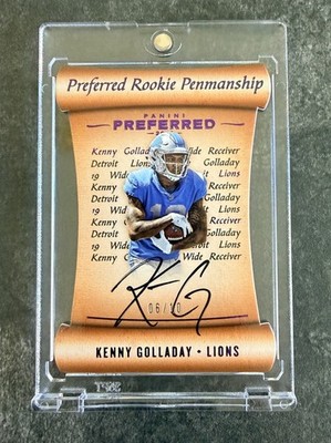 Kenny Golladay 2017 Preferred PENMANSHIP SCROLL Auto RC Rookie /10 SSP