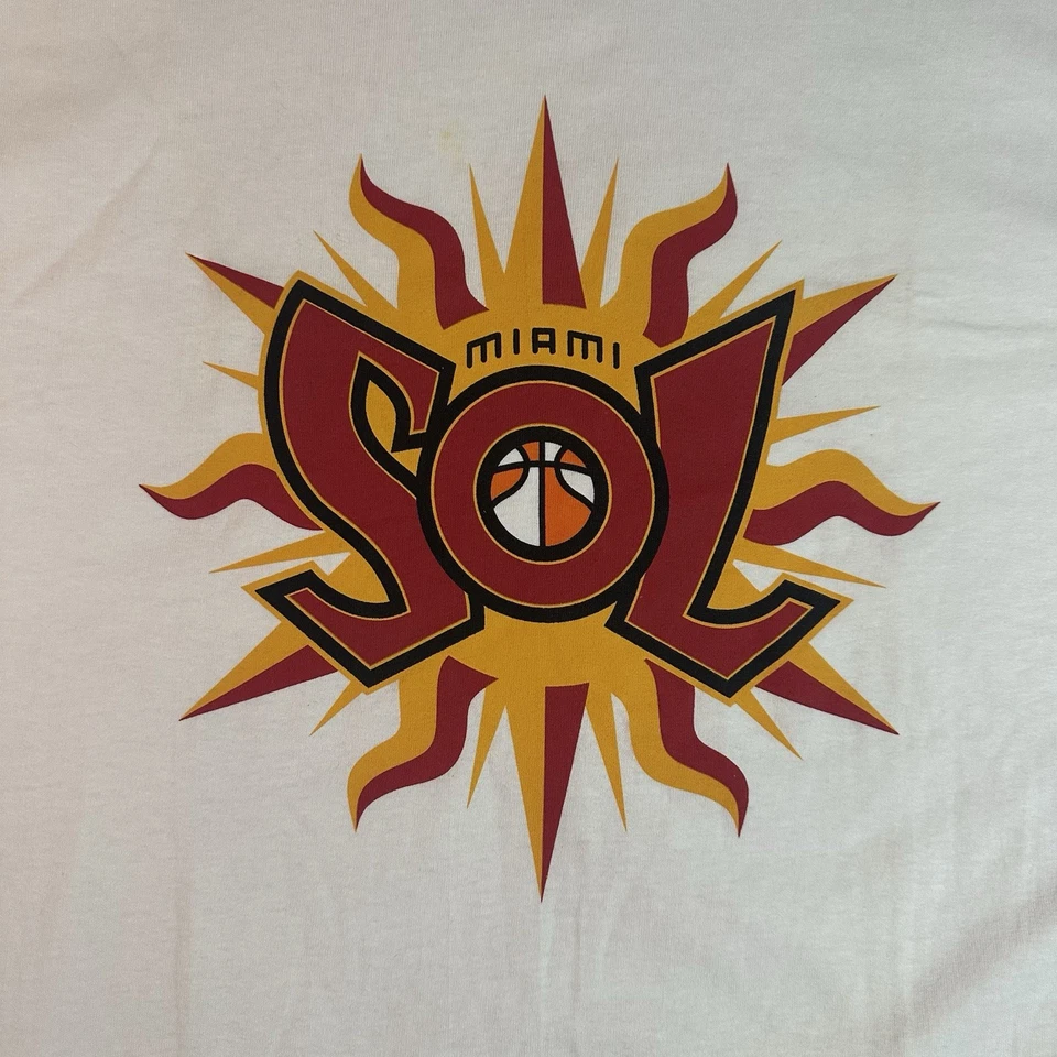 Camisa DE COLECCIÓN Miami Sol Para Hombres XL Blanca Roja WNBA Baloncesto Florida Logo Gimnasio Foto 2 de 4