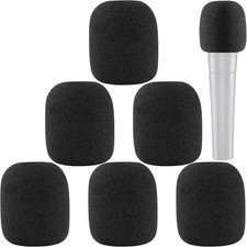 Windscreen for SM58, 6Pack Microphone Pop Filter Foam Cover for Shure SM58 Sm48,