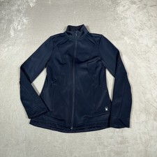 Spyder Jacket Womens Small Blue Stretch Long Sleeve Zip Up Yoga Full Zip Outdoor