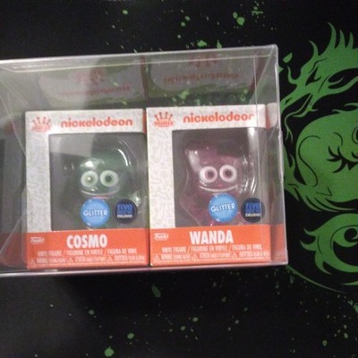 Glitter Set of 2 Fairly Odd Parents Exclusive Nick Funko Minis Cosmo  W/Protecto