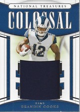 2019 Panini National Treasures Colossal Materials #32 Brandin Cooks Jersey /99