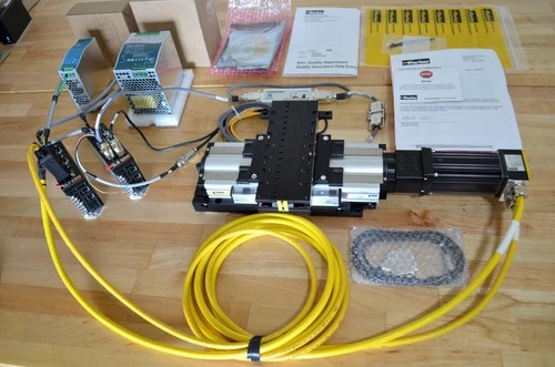 New Parker 404XR/MX80L Linear Servo Motor XY Stage with Vix500AH Drives - Mach3