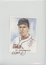 1990 The Official Hall of Fame Sticker Book Records Stickers Carl Hubbell 0q3