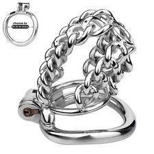 Stainless Steel Male Chastity Lock Cage Breathable Cage SM Restraint Device