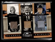 2008 Donruss Classics Knute Rockne Hank Stram Tom Landry Relic /250 #CT-1 UX6401