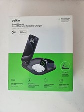 Belkin Boost Charge 3-in-1 Qi2 15W Magnetic Foldable Charger - Black