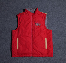 Chaleco de fútbol americano reversible San Francisco 49ers NFL para hombre XXL rojo dorado