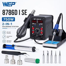 WEP 750W Digtial Soldering iron Station Kit Hot Air Desoldering Rework station