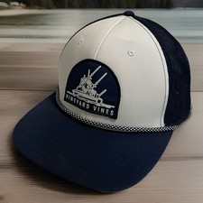 Vineyard Vines Hat Cap Snap Back Blue White Whale Trucker Mesh Mens Fishing