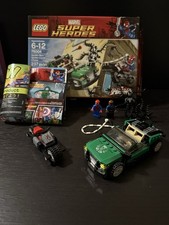 76004 LEGO Complete Marvel Super Heroes Spider-Man Cycle Chase (100% Complete)