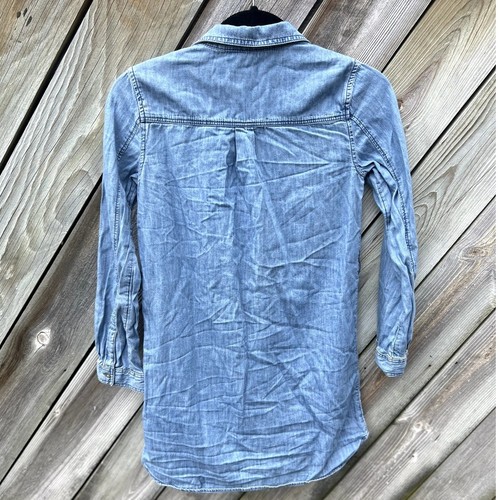 GAP Button Up Denim Shirt Dress, size Girls XL Regular - Picture 2 of 5