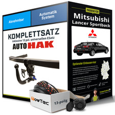Anhängerkupplung abnehmbar für MITSUBISHI Lancer Sportback +E-Satz Kit (AHK+ES)