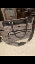 Guess Black Travel Bag Tote Lottie Collection W Logo Design Strap Large size