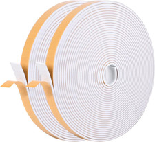 Self Adhesive Foam Tape Weatherstrip 1/2in x 1/4in x 42Ft High Density Foam Insu
