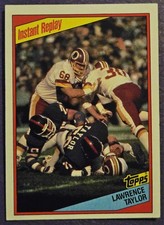 1984 Topps #322 Lawrence Taylor Instant Replay Football card New York Giants HOF