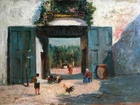 ALVAREZ DIAZ Emilio (1874-1952) Atrib Spanish painter - Pair of il on plywood