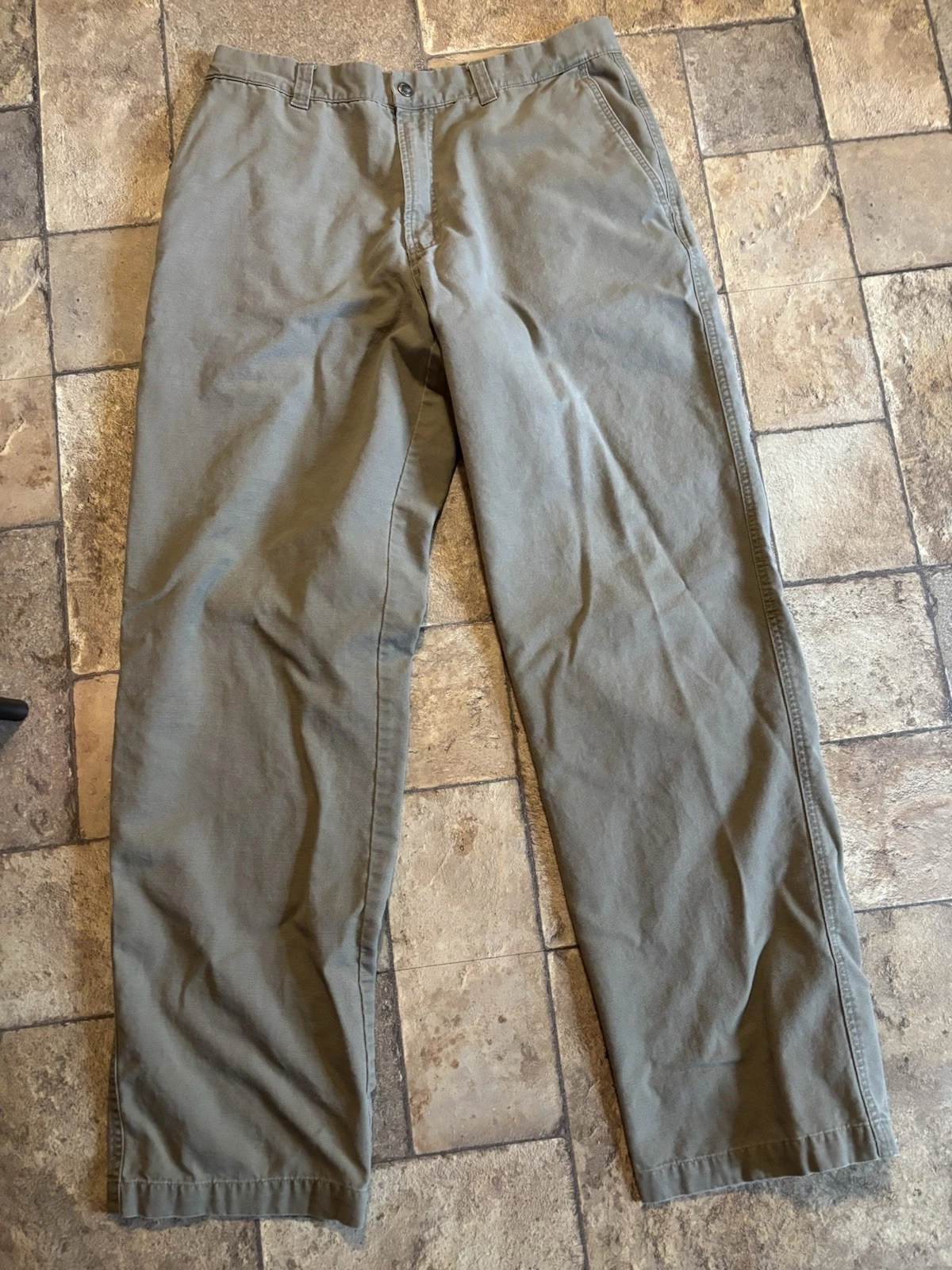 Columbia Pants Mens 34W 34L Tan Cotton Granite Cloth Utility Outdoor Fishing EUC