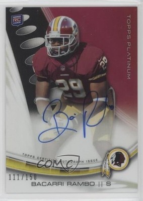 2013 Topps Platinum Rookie Refractors Black 111/150 Bacarri Rambo #A-BR Auto 0c2