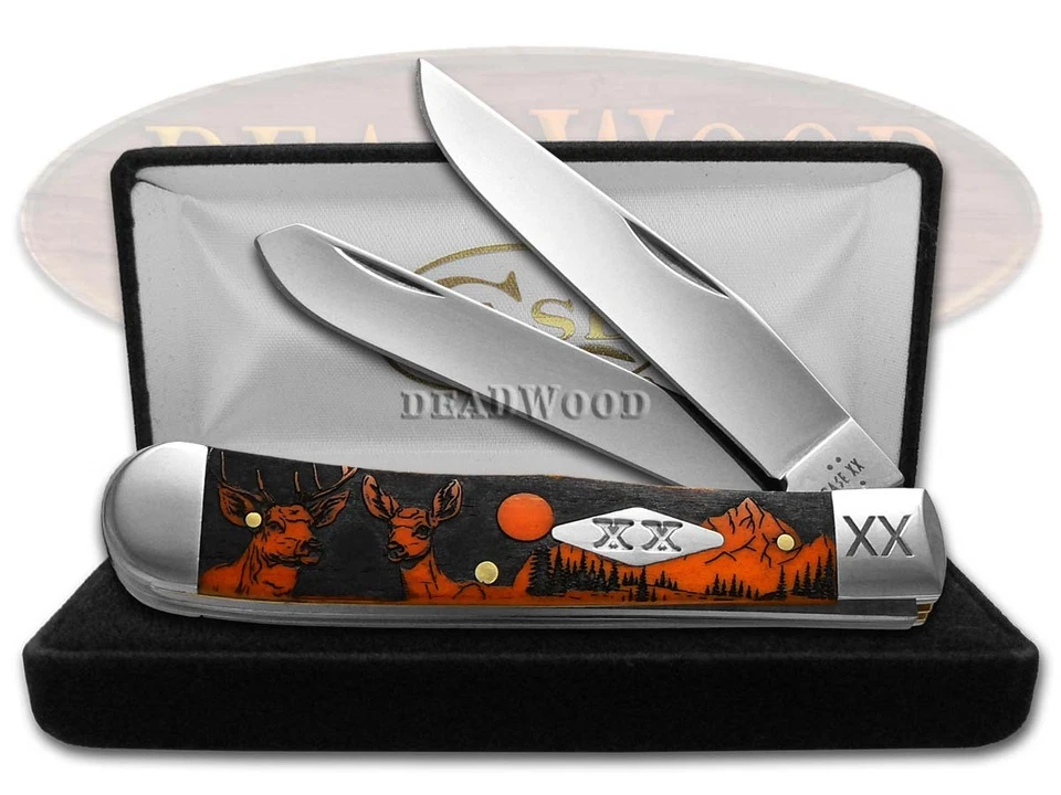 Case xx Knives Trapper The Rut Persimmon Orange Bone 1/500 Pocket Knife - Image 4 of 4