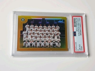 Topps Chrome 2001 Oakland Athletics Team Retrofractor MLB PSA 6