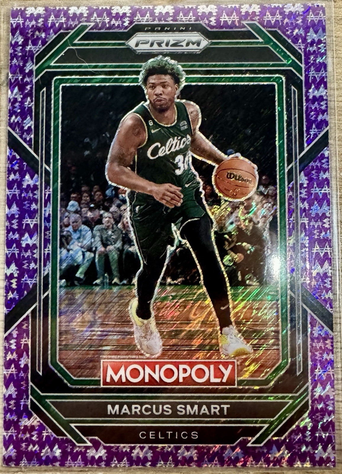 Marcus Smart 2022-23 Panini Prizm Monopoly Purple Money Shimmer /50 Celtics #6
