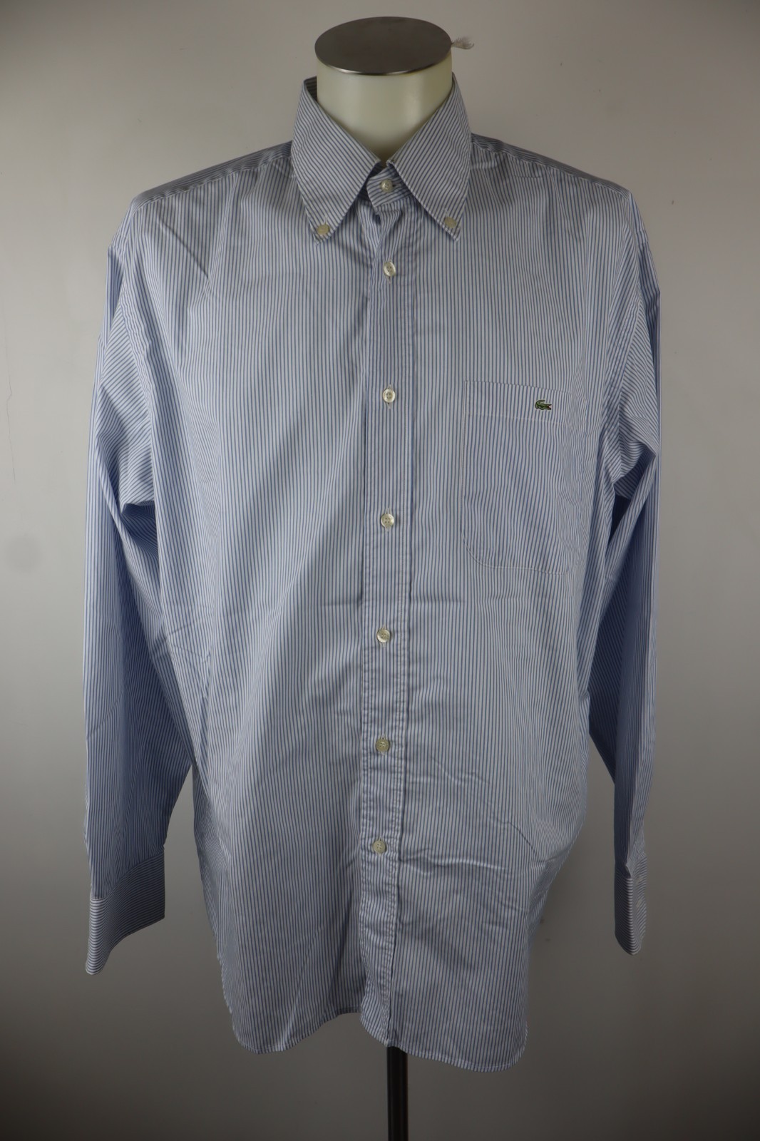 LACOSTE CAMICIA UOMO TG 46 MAN CASUAL VINTAGE SHIRT COTONE COTTON MANICA LUNGA