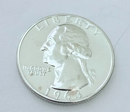 1963 Washington Quarter GEM BU Uncirculated Mint State 90% Silver 25c Coin #1652