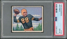 1950 Bowman #128 Jim Finks @ Pittsburgh Steelers ROOKIE RC HOF   PSA 6