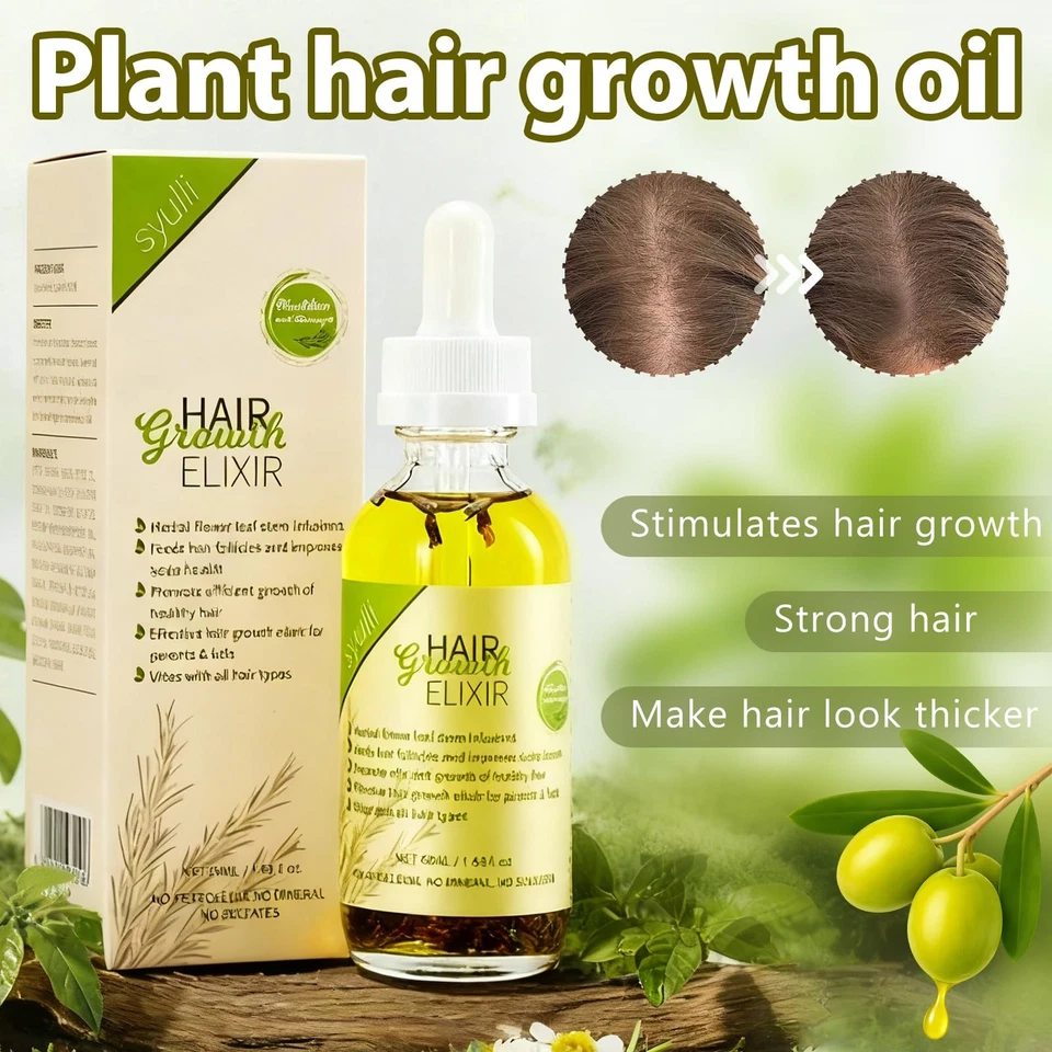 50ml Essence de Soin de Cheveux,Sérum de croissance capillaire avec biotineEs... - Photo 2/4