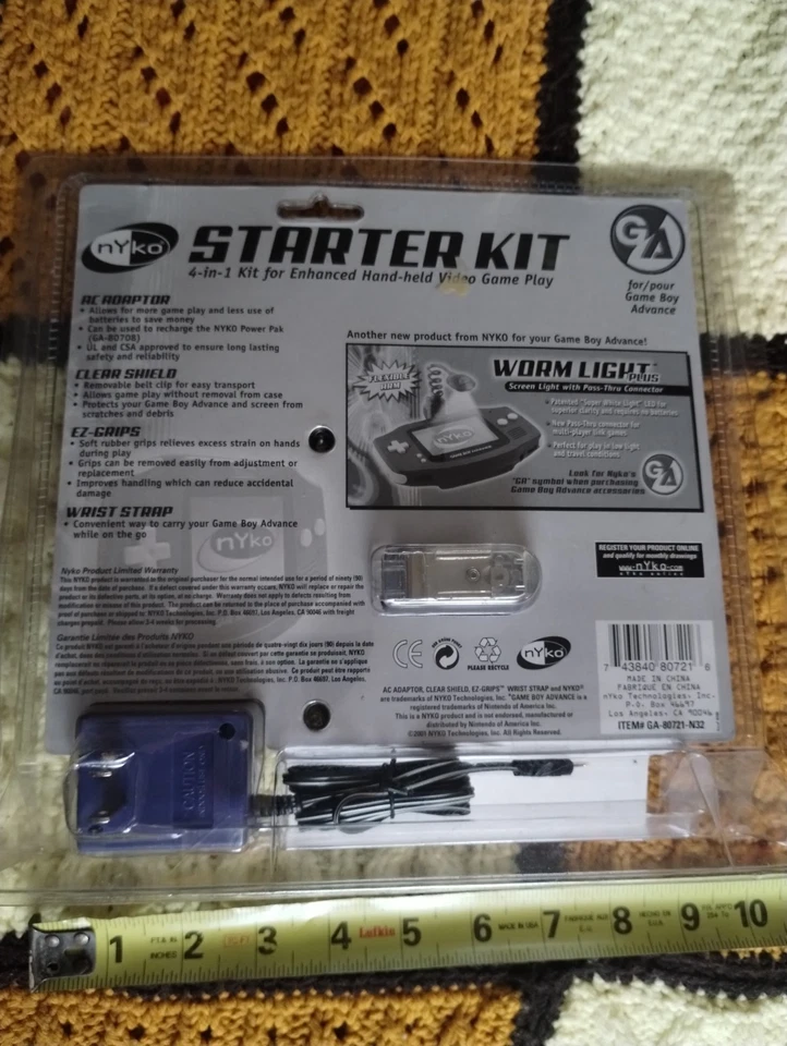 vintage sealed nyko gameboy advance accessory starter kit GBA purple - Image 2 of 4