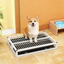 Indoor Dog Potty Toilet, Elevated Pee Pad Holder for All Breeds, Keeps Paws ...