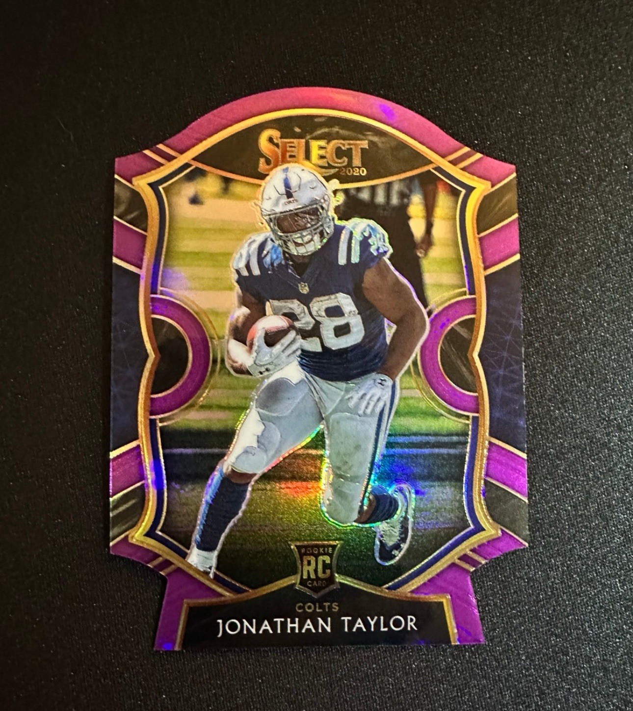 2020 Panini Select Jonathan Taylor Purple Prizm Die Cut #53 RC Concourse Colts