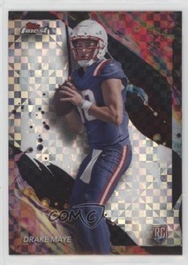 2024 Topps Finest Uncommon Checkerboard Refractor Drake Maye #162 Rookie RC