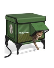 Heated Cat House for Outside, Insulated Weatherproof Heated Outdoor Cat House...