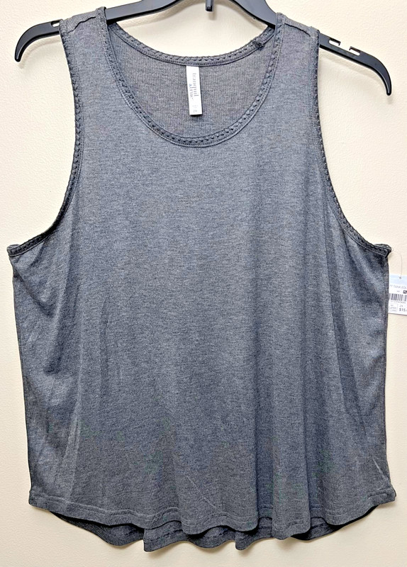NEW w/Tag- Size 2X from Tranquil & True - GRAY Casual TANK TOP / undershirt
