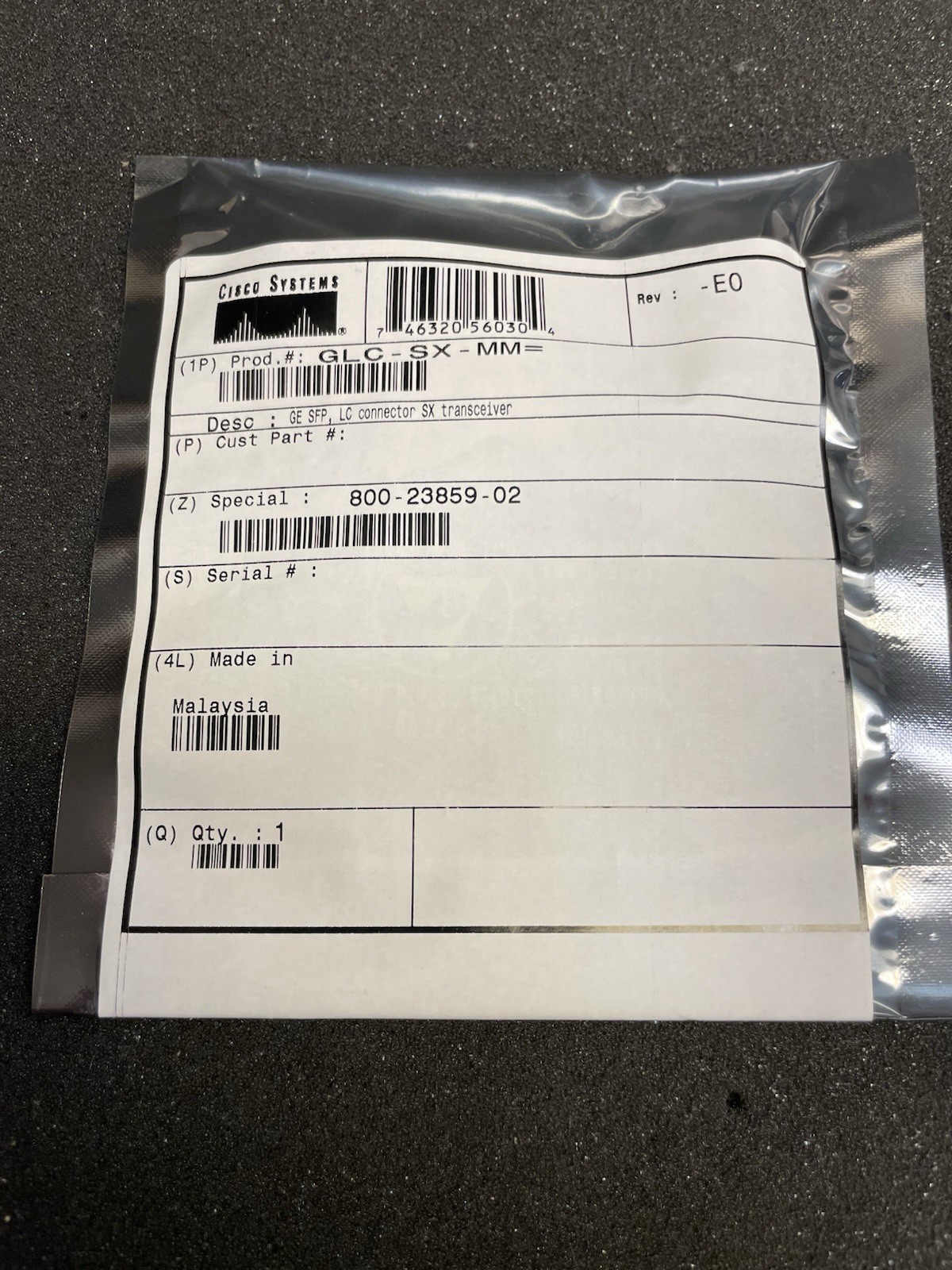 Cisco GLC-SX-MM 1000BASE-SX SFP Transceiver Module