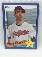 2020 Topps Series 2 1985 All-Stars Blue Shane Bieber #85AS-47 Cleveland Indians