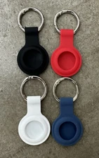 Silicone AirTag Case for AirTag 2021 with Keychain Air Tag Holder 4-Pack