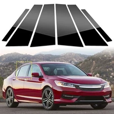 6x Car Window Pillar Posts For 2013 2014 2015 2016 2017 Honda Accord Accessories