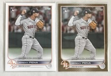 Jeremy Peña 2022 Topps Update #US276 Base And Gold #989/2022 - Rookie Debut