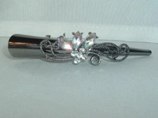 VINTAGE DUCKBILL  METAL HAIR HORN CLIP BARRETTE HAIR ACCESSORY