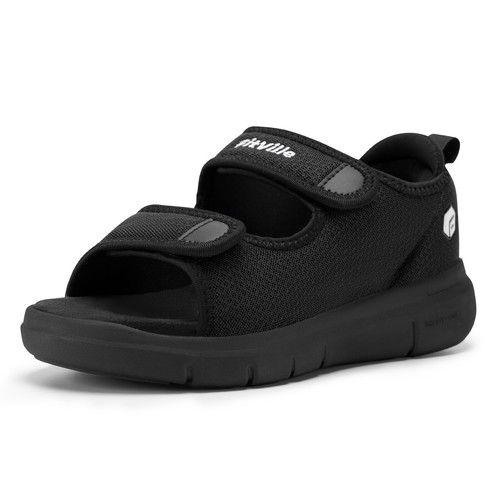 FitVille Diabetiker Sandalen Herren Orthopädische Verstellbare Gesundheitsschuhe - Bild 18 von 64
