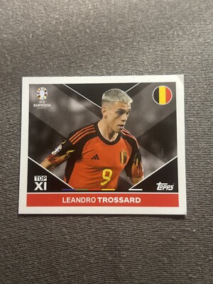 EM topps sticker 2024 BELGIUM top Player 2  Leandro Trossard
