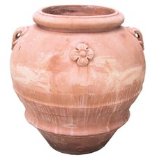 Bettini Deruta | Orcio Grande Terracotta h105cm Apertura Stretta Anfora Giardino
